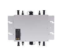 Onduleur à liaison secteur 220 V - Micro-onduleur solaire avec affichage LCD pour 2 modules PV - Onduleur pour centrale électrique de balcon 1200 W/700 W/600 W (1200 W, argenté)