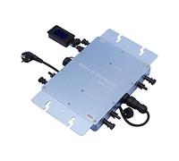 Onduleur à liaison secteur 220 V - Micro-onduleur solaire avec affichage LCD pour 2 modules PV - Onduleur pour centrale électrique de balcon 1200 W/700 W/600 W (1200 W, bleu)