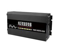 Onduleur à Onde sinusoïdale Pure 12V 24V 48V 60V vers 220V 4000W for l'énergie Solaire Domestique et Automobile.(24v4000wdualdigitaldisplay)