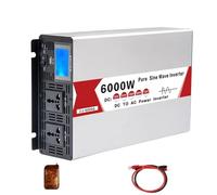 Onduleur à Onde sinusoïdale Pure 12v/24v DC à 110V/220V AC, 6000/8000W, convertisseur de Batterie Externe, Double Prise avec Port USB(6000W Remote Control,12V_240V(60HZ)_General)