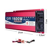 Onduleur à onde sinusoïdale pure 1600W 2200W 3000W Onduleur à onde sinusoïdale pure 12V 220/110 Convertisseur de tension 60hz Unité d'alimentation sans interruption(1600W,24V_50HZ)