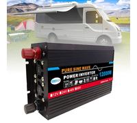 Onduleur à Onde SinusoïDale Pure 3000W-12000W, Dc (12/24/48/60 V) Vers Ac (110/V220 V), Double Affichage NuméRique + 1 Prise Universelle, SystèMe Solaire - Panneau Solaire,12000W-12V