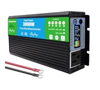 Onduleur À Onde Sinusoïdale Pure 3000W, Onduleur De Voiture À Phase Divisée 12V 24V 48V 60V 72V À 110V 220V AC Convertisseur Pour VR, Camion, Extérieur Avec 1 Prise CA Écran LCD,60V TO 220V