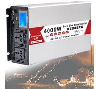 Onduleur à onde sinusoïdale pure haute puissance DC 12 V-72 V vers AC 110 V/220 V avec écran LCD for camping-car, camping et utilisation solaire(4000W 72Vto110V)