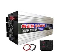 Onduleur à onde sinusoïdale pure, Onduleur à onde sinusoïdale pure 5000W 6000W 8000W Onduleur à onde sinusoïdale pure DC 12V 24V à AC 220/110 50Hz 60Hz Convertisseur de tension Big Power Dual Output S