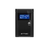 Armac O/1500E/LCD - UPS Line Interactive 1.5kVA, Sinus, 3 Prises Type E, Batterie 12V 9Ah, Ecran LCD, RJ-45, 120x350x188mm
