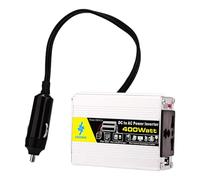 Onduleur - Convertisseur De Puissance, 400W | Onduleur Onde Sinusoïdale Pure 12V DC 220V avec des Câbles Clip De Batterie, Unité De Camion De Véhicule Solaire Portable Compact pour Camp