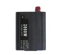 Onduleur Convertisseur Puissance Portable 2000 W DC 12 V/24 V vers AC 220 V Adaptateur Chargeur Automatique À Onde Sinusoïdale Modifiée Prise Universelle Transformateur(12V 220V Black)
