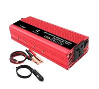 Onduleur Convertisseur Tension 1500 W/2000 W/2600 W avec Voltmètre LED Convertisseur Tension DC 12 V/24 V vers AC 220 V Prise Allume-Cigare Universelle Power Inverter(Red LED,DC24V,1500W Peak)