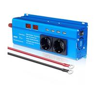 Onduleur Convertisseur Tension Onduleur À Onde Sinusoïdale 12V DC 220V AC Transformateur De Puissance avec 3 Prises USB Prise Universelle/UE Affichage LED Charge