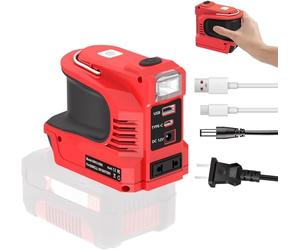 Onduleur d'alimentation 220 W pour batterie Einhell 18 V, DC 18 V vers AC 220 V, adaptateur de source d'alimentation USB pour Einhell Power X-Change avec port DC & lumière LED & prise AC (sans