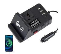 Onduleur d'alimentation de voiture - Chargeur d'ordinateur portable pour véhicule, adaptateur de prise 200 W | Module de charge USB haute vitesse performance performance multifonction unité