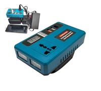 Onduleur de batterie - Onduleur durable à lumière LED intégrée haute capacité pour véhicule | Adaptateur de générateur portable | Voiture camion RV Camping extérieur utilisation d'urgence et de voyage