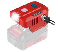 Onduleur de batterie pour batterie Einhell 18 V, générateur d'onduleur 150 W, source d'alimentation pour batterie Einhell 18 V avec 2 lumières USB et LED et sortie de courant alternatif, DC 18 V à AC