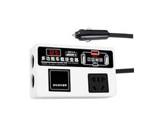 Onduleur De Chargeur De Voiture 200 W - Unité D'extension De Prise De éhicule, Bloc De De Tension Double Mode, Station De Charge Multiprise, Module De Support D'énergie Portable, Structure