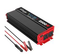 Onduleur de Puissance à Onde sinusoïdale Pure 2000 W, 12 V CC vers 120 CA, avec Port USB Type-C et écran LCD Connectivité Polyvalente