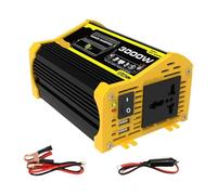 Onduleur de Puissance Intelligent 3000 W DC 12 V vers AC/Double Chargeur Voiture USB convertisseur d'onde sinusoïdale modifiée onduleur Portable Léger et Compact(Zwart)