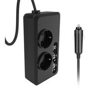 Onduleur de Voiture 200W à Brancher - Onduleur Portable Port de Charge,Adaptateur Intelligent Polyvalent avec Sécurité Avancée pour Petits Appareils, Ordinateurs Portables et Téléphones
