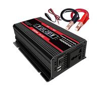 Onduleur De Voiture 4000 W 12 V vers 110 V/220 V, Écran LCD, Transformateur De Tension, Adaptateur De Voiture, Convertisseur De Charge À Onde Sinusoïdale Modifiée Large Gamme D'Applications(Black)