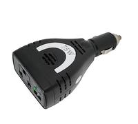 Onduleur de Voiture 75W, Chargeur de Prise D'adaptateur de Prise de Voiture Nouvellement Portable, Protection Basse Tension DC 12V à 220V Onduleur de Voiture