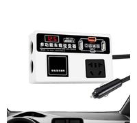Onduleur De Voiture Actuel | Convertisseur 12 24 A CA 220 VA | Chargeur Automatique De 200 W avec Adaptateur De Voiture Plus Léger | Charge Rapide pour Ordinateur Portable, Téléphone, Appareil P