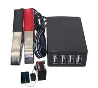 Onduleur de Voiture, Chargeur de Batterie 12-24 V,Transformateur de téléphone Portable 12 V à 24 V - Station de Recharge de Voiture à appareils Multiples, Chargeur de Moto USB, Chargeur de Voiture