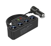 Onduleur de voiture - Onduleur de courant - Inverseur de voiture - Transformateur de tension Carr - Double ports USB intelligents - Adaptateur de charge de votre ordinateur portable - Éclairage