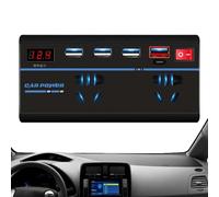 Onduleur de voiture - Onduleurs de puissance 200 W, adaptateur secteur Duall Type C | Convertisseur de batterie 12 V 24 V vers 220 V AC, convertisseur USB rapide pour voyage longue distance, camping