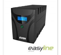 Onduleur Ever EASYLINE 1200 AVR USB, 1.2kVA/600W, Topologie Line Interactive, 4 Prises Type E, USB, Écran LCD, Régulation AVR, Protection Surcharge/Court-circuit