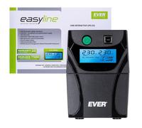 EVER Onduleur EASYLINE 650 AVR USB 0,65 kVA 360 W – Régulateur de tension automatique (AVR)
