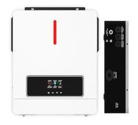 Onduleur Hybride Solaire avec Régulateur De Charge Solaire Mppt 120a, Onduleur De Puissance Sinusoïdal Pur 4200w, Entrée Pv Max 4200w, Chargeur De Batterie Intelligent