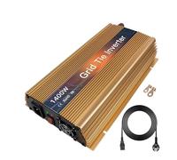 Onduleur Micro-onduleur Solaire MPPT 1400W Raccordé Au Réseau DC 18V 36V AC 120V 220V Onde Sinusoïdale pour Appareils Électroménagers Prise US/EU Power Inverter(Gold 1.4KW,18V(10.5-30V),230-240V)