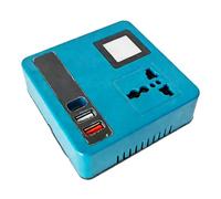 Onduleur multifonctionnel 220 V adapté aux batteries de 18 V à 21 V - Dispose d'un port USB de type C et d'une alimentation au design compact avec lumière LED