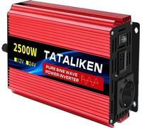 Onduleur, onde sinusoïdale pure, convertisseur DC 12V/24V vers AC 220V, 2500W EU, 12V50HZ, Europe