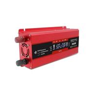 Onduleur Onduleur 12 V/24 V CC vers 220 V/230 V/240 V CA, Convertisseur De Puissance Portable pour Voiture, Allume-Cigare, Écran LCD Power Inverter(DC 12V,Red 2600W)