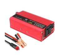 Onduleur Onduleur 2000W DC 12V vers AC 220V Allume-Cigare pour Maison Ou Voiture avec Convertisseur Ventilateur Refroidissement À Prise Universelle Power Inverter(1500W Red)