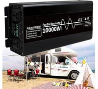 Onduleur Onduleur à Onde Sinusoïdale Pure Convertisseur De Tension 10000w DC 12v / 24v / 48v à AC 110v 220v Onduleurs pour Voiture Caravane Camping Bateau Alimentation Extérieure, 10000W, 24Vto220V