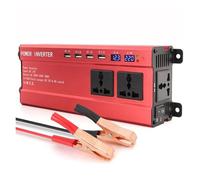 Onduleur Onduleur De Voiture 12 V/24 V CC vers 220 V CA, Convertisseur De Tension 2000 W/3000 W avec Chargeur USB pour Voiture Et Maison Power Inverter(12v to 220v 2000W Red)