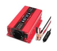 Onduleur Onduleur De Voiture 1500 W/2000 W/2600 W, Convertisseur De Tension 12 V CC vers 220 V CA, Prise UE, Écran LCD Power Inverter(2600W Peak Red)