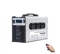 Onduleur Onduleur Sinusoïdal Pur 3000 W Convertisseur De Tension 50/60 Hz 12/24/48/60/72 V CC vers 110/220 V CA pour Voiture Solaire avec LED Power Inverter(12V,220V(60HZ) EU,3KW REM)