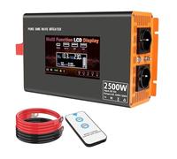 Onduleur Onduleur Sinusoïdal Pur 5000 W 12 V vers 220 V avec Prise UE pour Stockage De Batteries Solaires Et Chalets Hors Réseau Power Inverter(2500W)