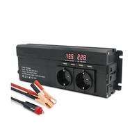 Onduleur Onduleur Solaire 2600 W DC12 V/24 V vers AC220 V 230 V 240 V 50 Hz/60 Hz avec Voltmètre LED Et Prise Universelle UE Power Inverter(Red 2600W,DC12V,AC220V-240V 50Hz)