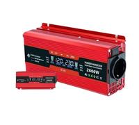 Onduleur Onduleur Voiture 1500 W/2000 W/4000 W 50 Hz Adaptateur Charge Extérieur pour Appareil Photo/téléphone/Ordinateur Portable DC12 V vers AC220 V Power Inverter(DC12V,2600W Peak Red)