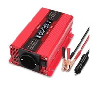 Onduleur Onduleur Voiture 1500 W/2000 W/4000 W 50 Hz Adaptateur Charge Extérieur pour Appareil Photo/téléphone/Ordinateur Portable DC12 V vers AC220 V Power Inverter(DC12V,1500W Peak Red A)