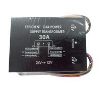 Onduleur pour véhicule - Convertisseur 24 V à 12 V, transformateur de Courant réglable, Adaptateur Secteur Compact | Dispositif de contrôle de l'énergie pour Camion, Voiture, Bateau, Camping-Car, p