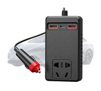 Onduleur pour Voiture,Convertisseur 220V pour Voiture - Convertisseur à Thermorégulation Adaptateur Prise Batterie Portable pour Camping Voyage Véhicule Camion Ordinateur Portable