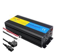 Onduleur Puissance Prise Universelle 2000 W/4000 W Alimentation sans Interruption Onduleur À Onde Sinusoïdale Chargeur Onduleur CC 12 V/24 V vers CA 220 V/230 V(24V,Universal)