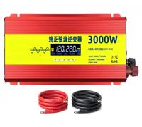 Onduleur Pur Sinus 1350W DC12V, Pic 3000W, Structure métallique Robuste | Ventilateur intelligent, Alimentation de secours pour camping, camion et cabane isolée(3000W,60V)