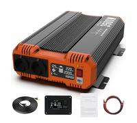 Onduleur Pur Sinus Onduleur Sinusoïdal Pur 1500 W 12 V 24 V 48 V vers 220 V 230 V Écran LCD pour Camping-Car Et Maison Puissance Continue 3000 W(12V,3500W)