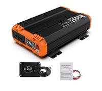 Onduleur Pur Sinus Onduleur Sinusoïdal Pur 6000 W pour Camping-Car Maison Voiture Transformateur 12 V À 220 V Prise UE Écran LCD Télécommande(2500W-12V)